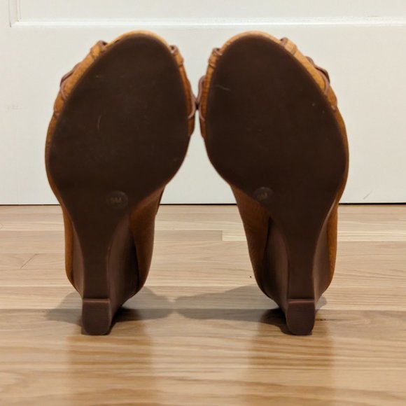 Tory Burch Amanda Tan Honey Brown - Size 5 - Picture 3 of 4